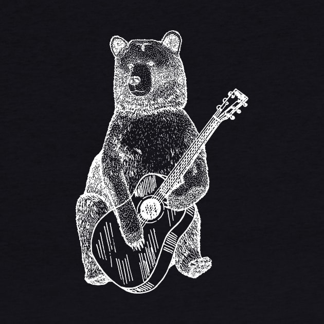 Guitar Bear T Shirt by Hound mom